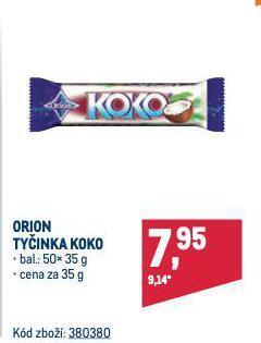 Makro Orion tyčinka koko nabídka