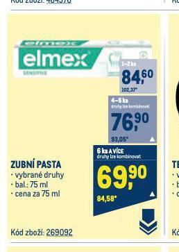 Makro Elmex zubní pasta nabídka