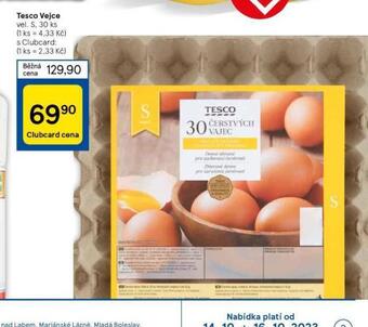 Tesco Tesco vejce s 30 ks nabídka