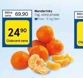 Tesco Mandarinky nabídka