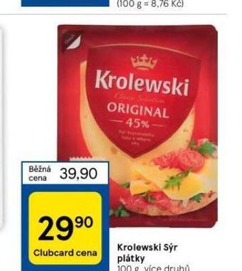 Krolewski sýr plátky
