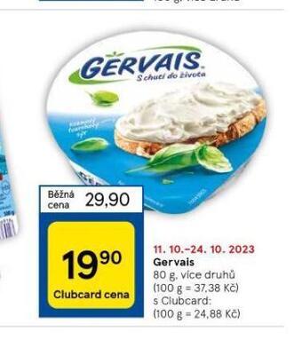 Tesco Gervais nabídka