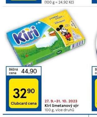 Tesco Kiri smetanový sýr nabídka