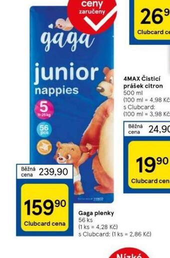 Tesco Gaga plenky nabídka