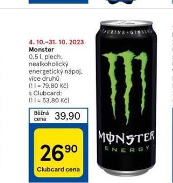 Tesco Monster nabídka
