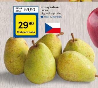 Tesco Hrušky zelené lucas nabídka