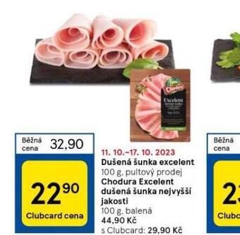 Tesco Dušená šunka excelent nabídka