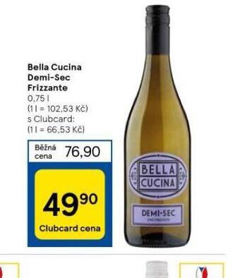 Tesco Bella cucina demi-sec frizzante nabídka