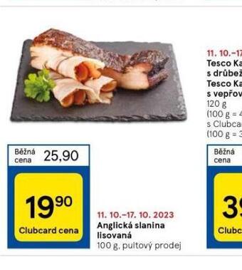 Tesco Anglická slanina lisovaná nabídka