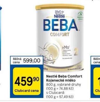 Tesco Nestlé beba comfort kojenecké mléko nabídka