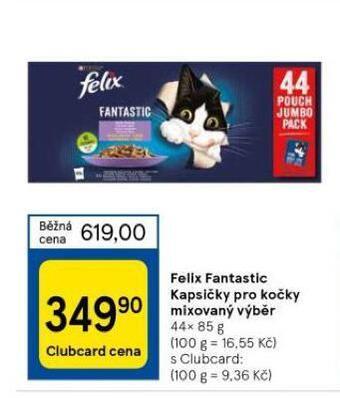 Tesco Felix fantastic kapsičky pro kočky nabídka