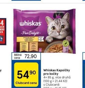 Tesco Whiskas kapsičky pro kočky nabídka