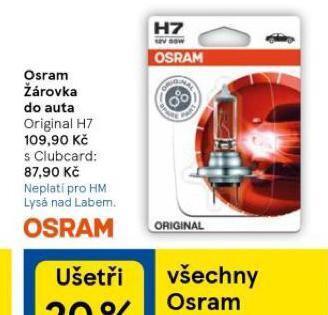 Tesco Osram žárovka do auta nabídka