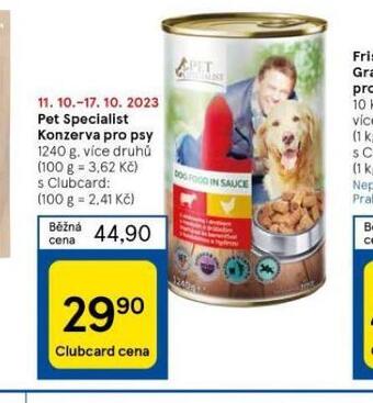 Tesco Pet specialist konzerva pro psy nabídka