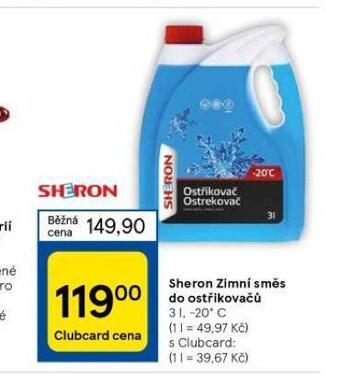 Tesco Sheron zimní směs do ostřikovačů nabídka