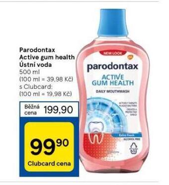 Tesco Parodontax active gum health ústní voda nabídka