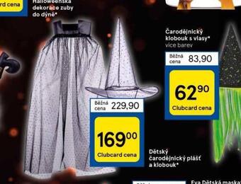 Tesco Dětský čarodějnický plášť a klobouk nabídka