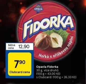 Tesco Opavia fidorka nabídka