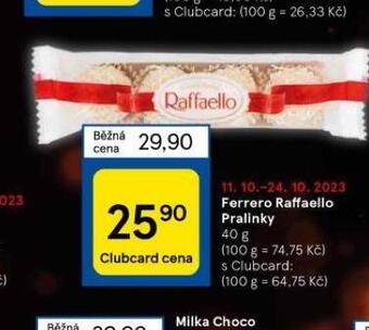 Tesco Ferrero raffaello pralinky nabídka