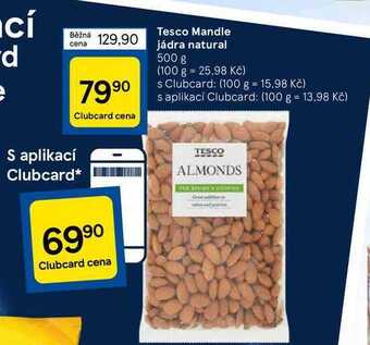 Tesco Tesco mandle jádra natural 500 g nabídka