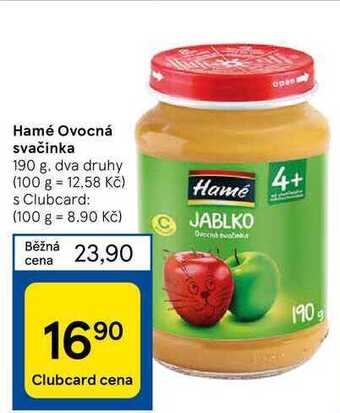 Tesco Hamé ovocná svačinka 190 g nabídka