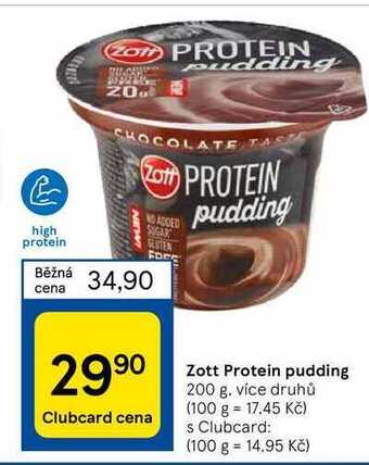 Tesco Zott protein pudding 200 g nabídka