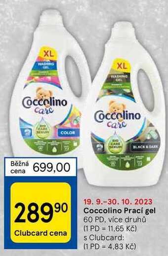 Tesco Coccolino prací gel 60 pd nabídka