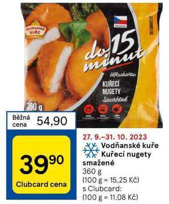Vodňanské kuře kuřecí nugety smažené 360 g