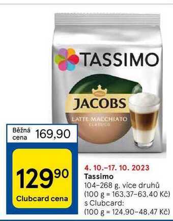 Tesco Tassimo 104-268 g nabídka