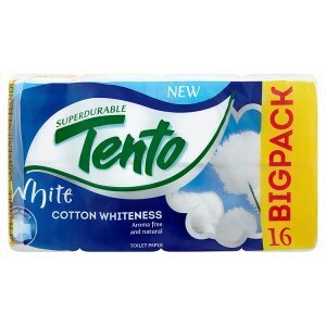 Tesco Tento white přírodní odolný toaletní papír bez vůně 16 rolí nabídka