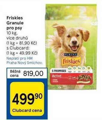 Tesco Friskies granule pro psy 10 kg nabídka