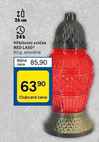 Hřbitovní svíčka red la50* 80 g