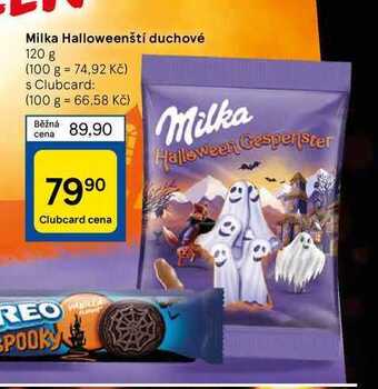 Tesco Milka halloweenští duchové 120 g nabídka