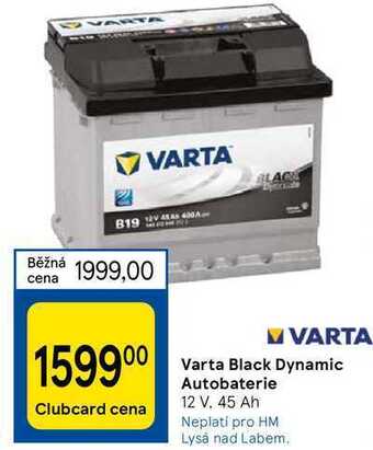 Tesco Varta black dynamic autobaterie nabídka