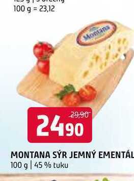 Terno Montana sýr jemný ementál 100 g nabídka