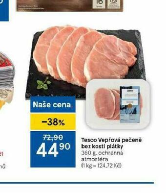 Tesco Vepřová pečeně bez kosti plátky nabídka