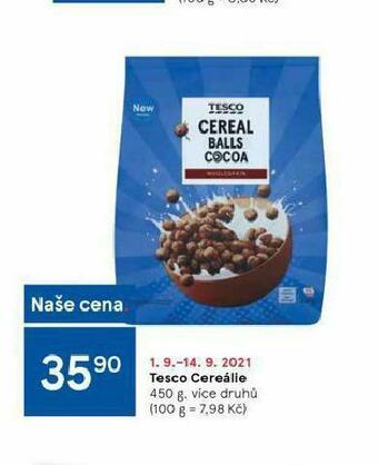 Tesco Tesco cereálie nabídka