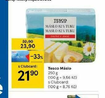 Tesco Tesco máslo nabídka