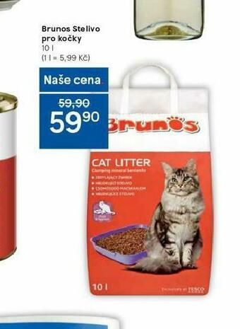 Tesco Brunos stelivo pro kočky nabídka
