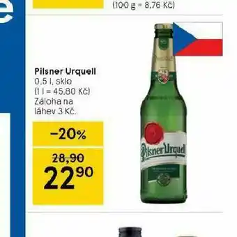 Tesco Pivo pilsner urquell ležák nabídka