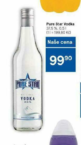 Tesco Pure star vodka nabídka