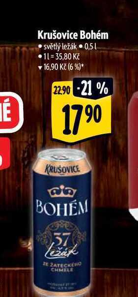 Albert Krušovice bohém 0,5 l nabídka