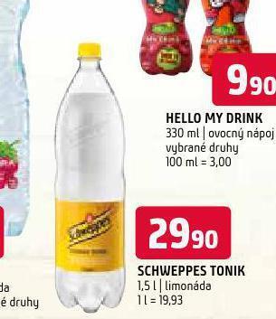 Terno Schweppes tonic nabídka