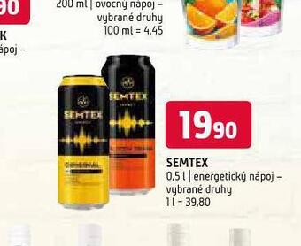 Terno Semtex energetický nápoj nabídka