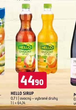 Terno Hello sirup nabídka