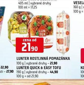 Terno Lunter tofu nabídka