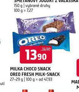 Terno Milka choco snack nabídka