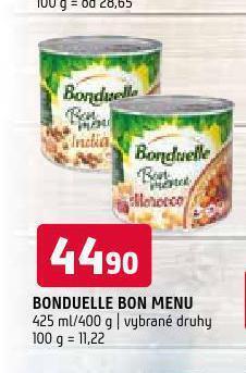 Terno Bonduelle bon menu nabídka