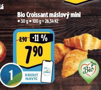Albert Bio croissant máslový mini nabídka