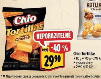 Albert Chio tortillas nabídka